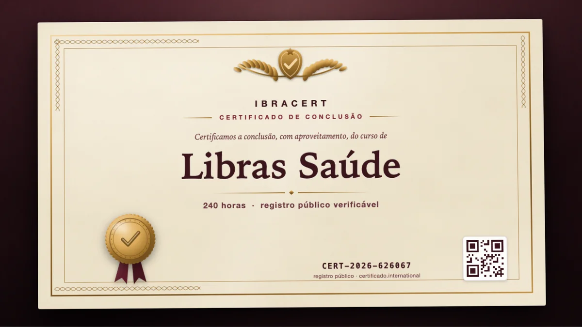 Capa do curso Libras Saúde