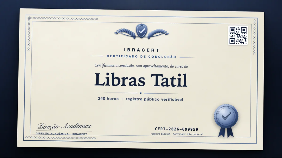 Capa do curso Libras Tatil