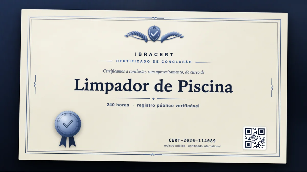 Capa do curso Limpador de Piscina
