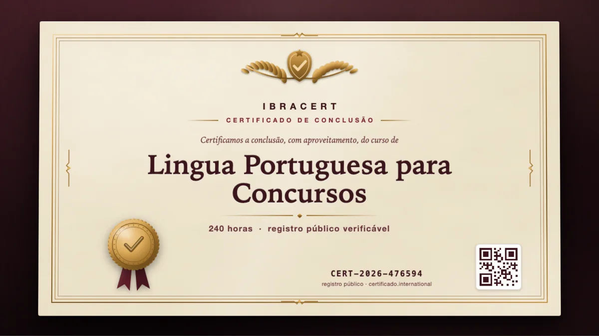 Capa do curso Lingua Portuguesa para Concursos
