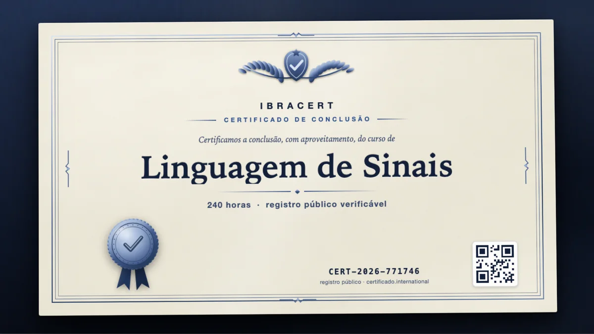 Capa do curso Linguagem de Sinais