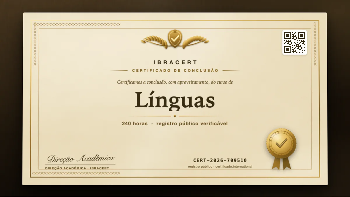 Capa do curso Línguas