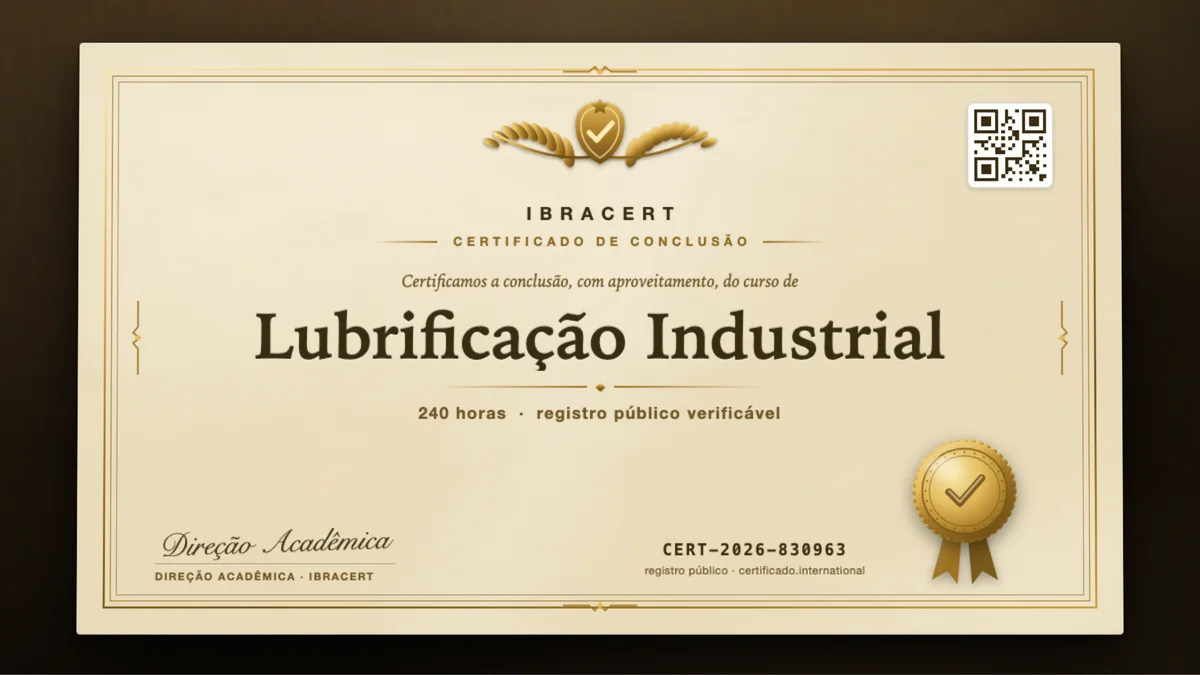 Capa do curso Lubrificação Industrial