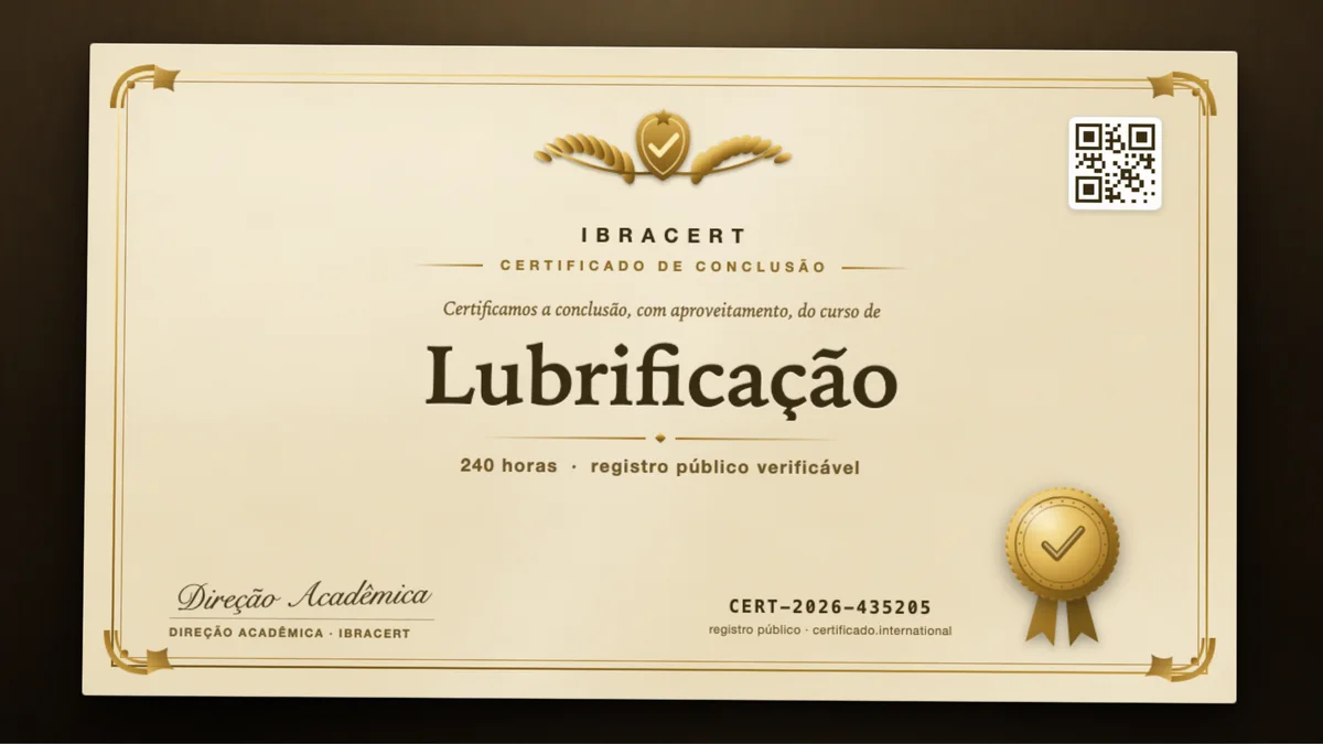 Capa do curso Lubrificação