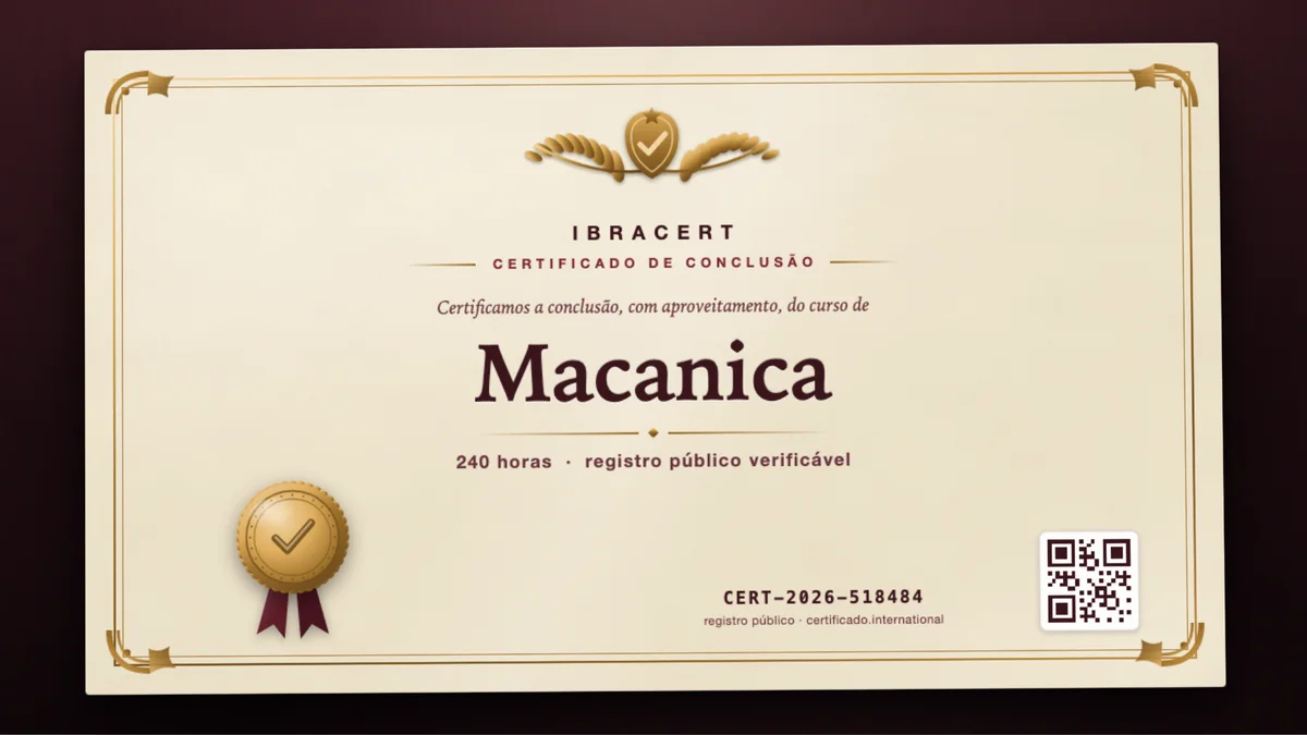 Capa do curso Macanica