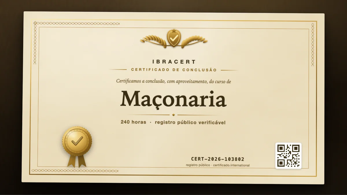 Capa do curso Maçonaria