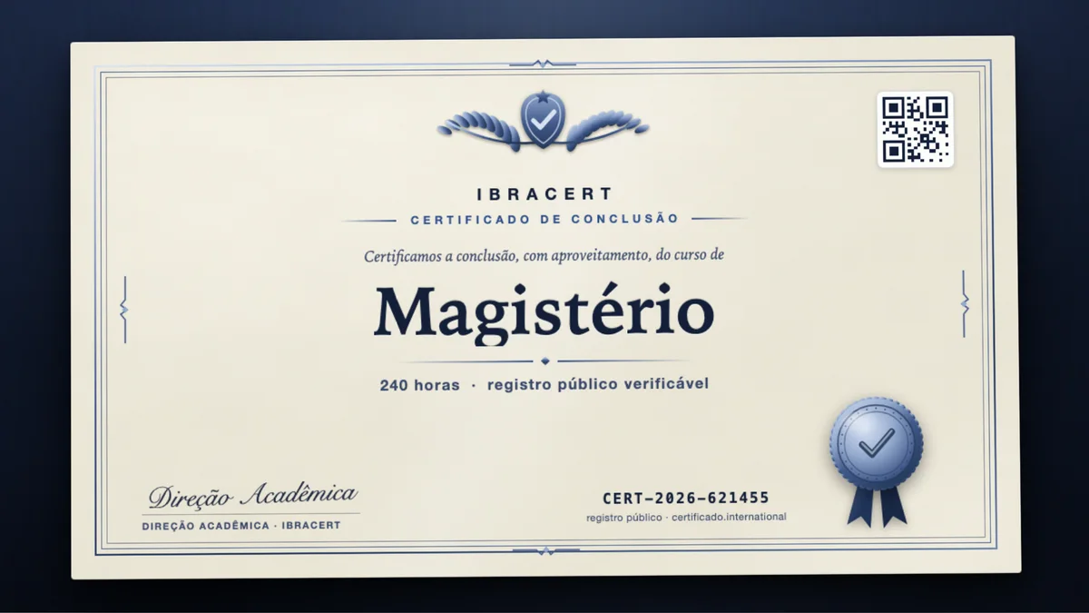 Capa do curso Magistério