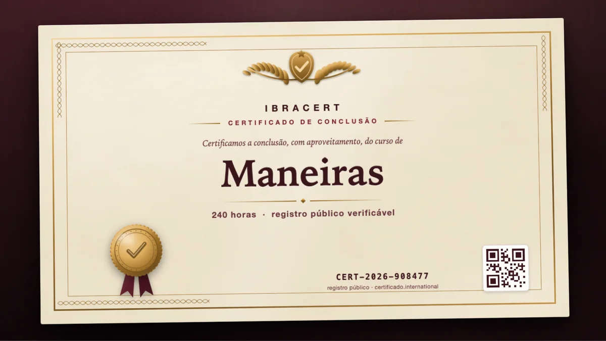 Capa do curso Maneiras