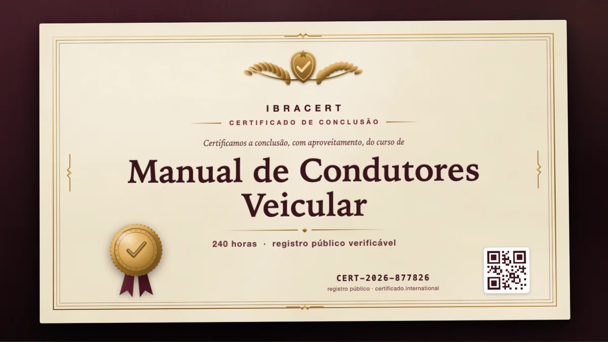 Capa do curso Manual de Condutores Veicular