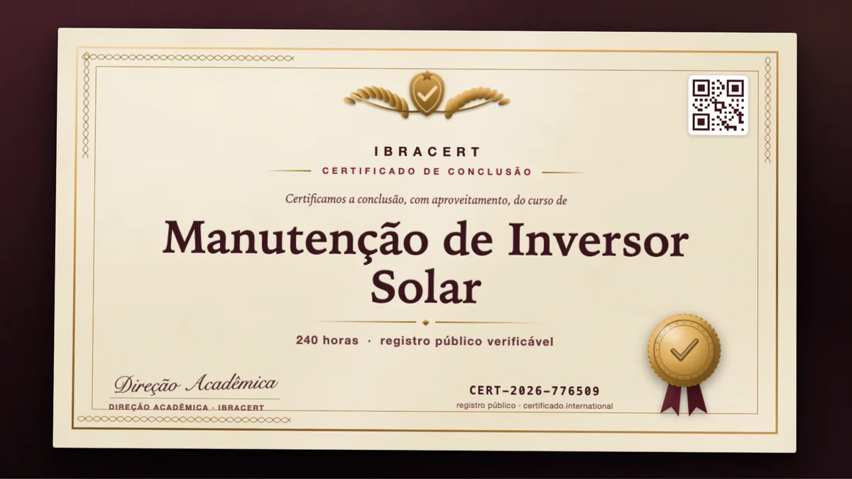 Capa do curso Manutenção de Inversor Solar
