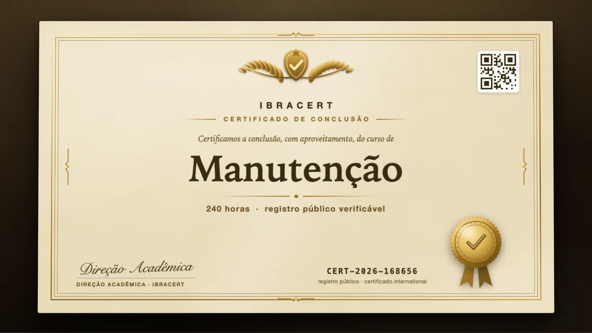 Capa do curso Manutenção