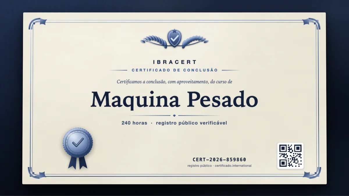 Capa do curso Maquina Pesado