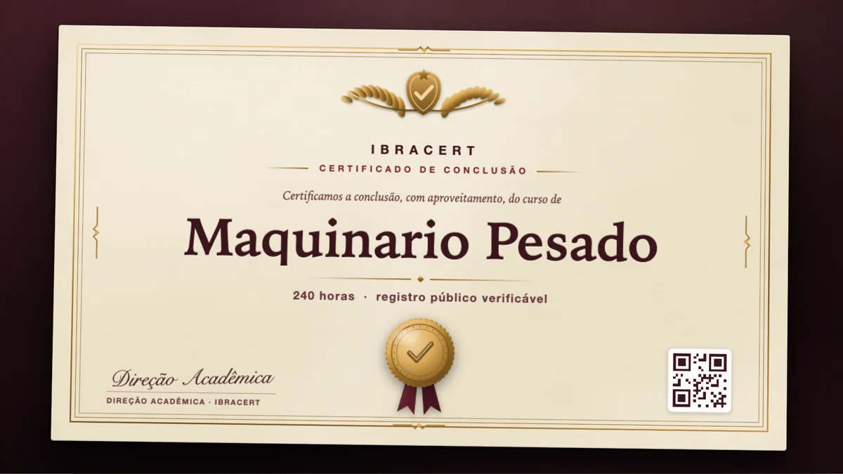 Capa do curso Maquinario Pesado