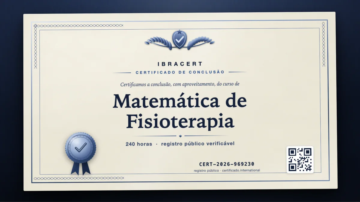 Capa do curso Matemática de Fisioterapia