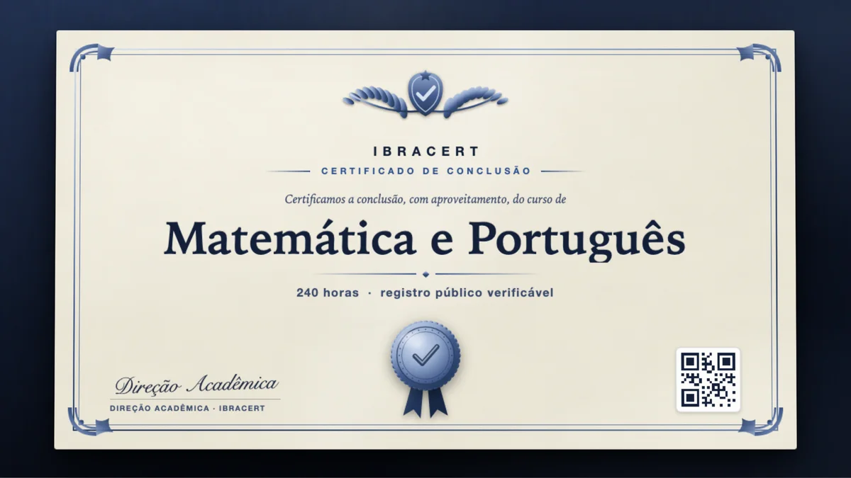 Capa do curso Matemática e Português