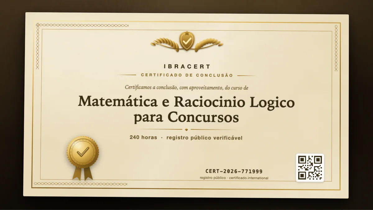 Capa do curso Matemática e Raciocinio Logico para Concursos