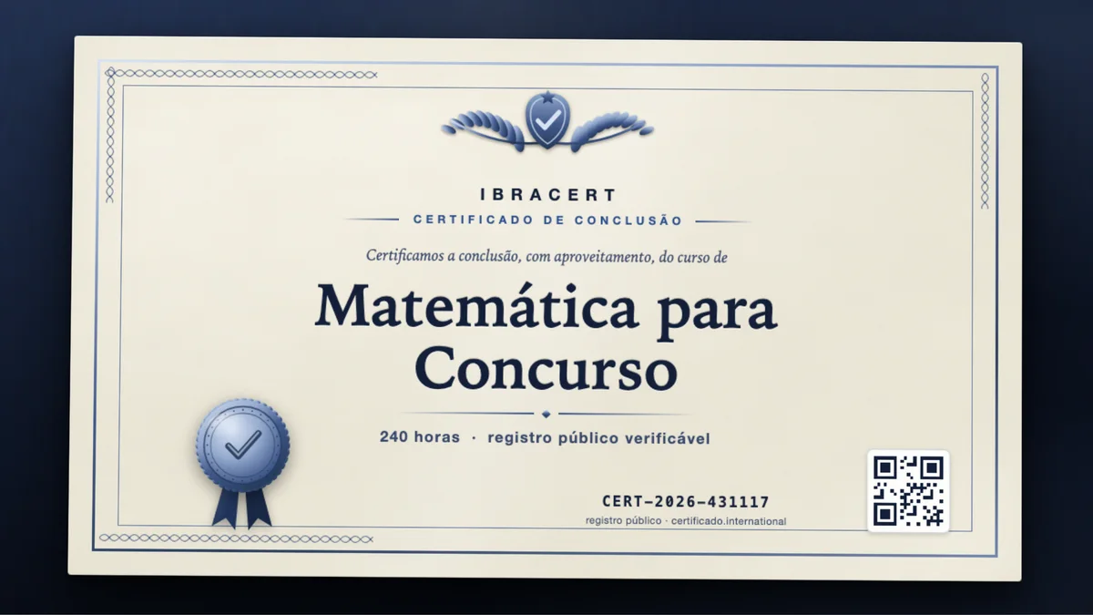 Capa do curso Matemática para Concurso