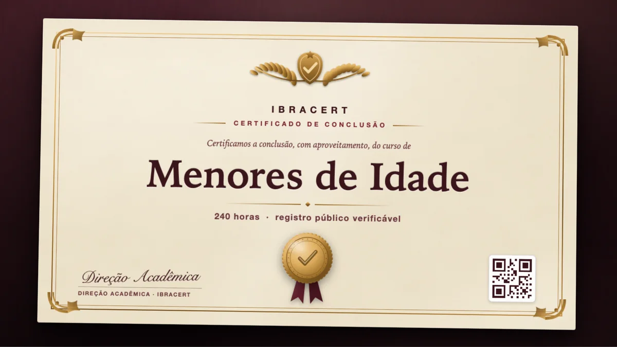 Capa do curso Menores de Idade
