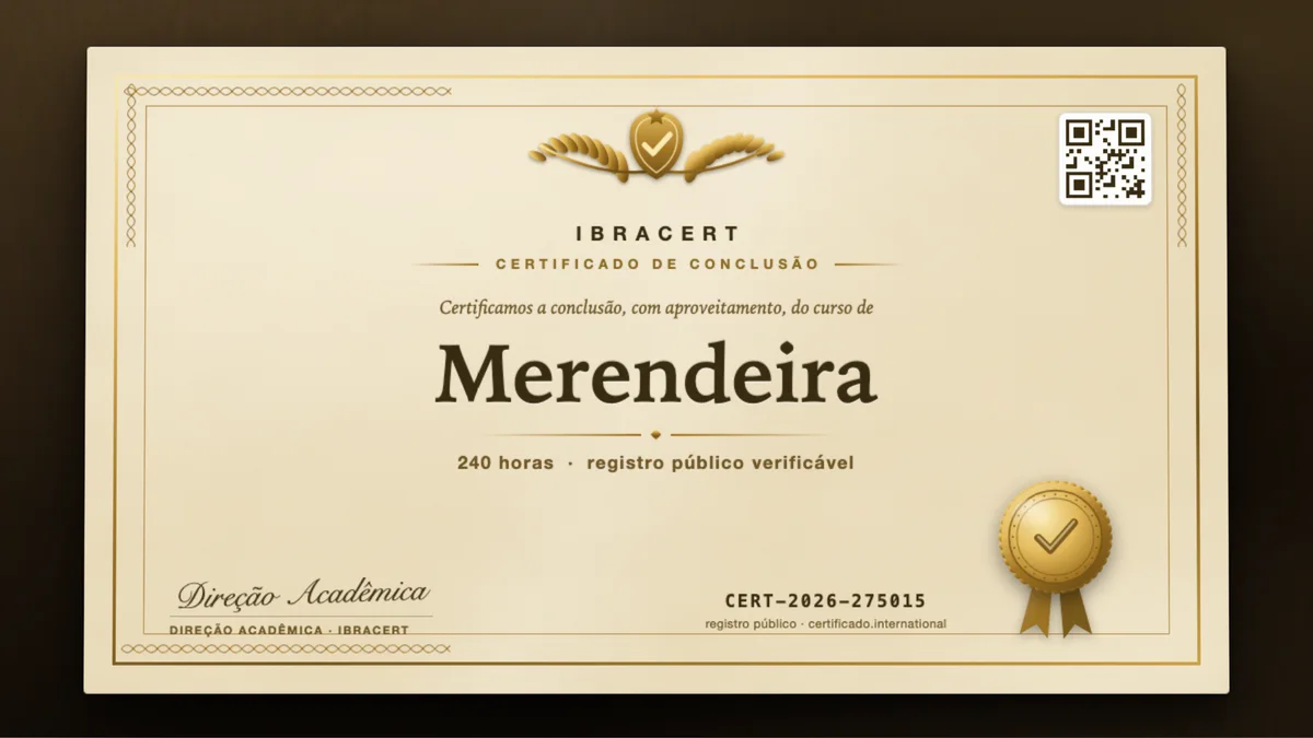 Capa do curso Merendeira