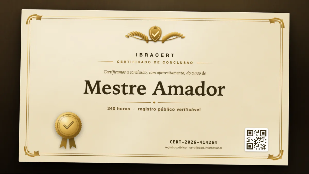 Capa do curso Mestre Amador