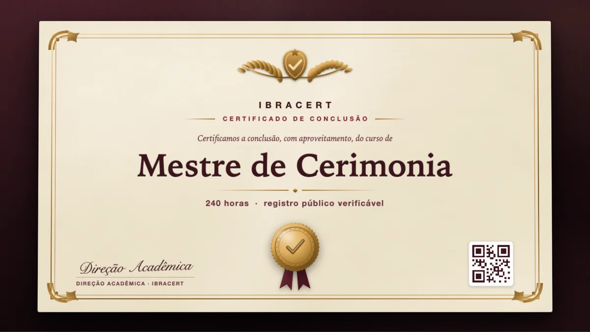 Capa do curso Mestre de Cerimonia