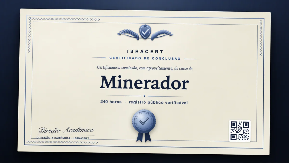 Capa do curso Minerador