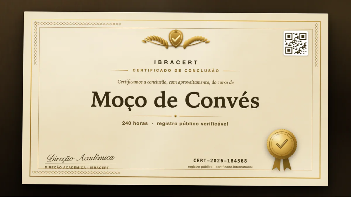 Capa do curso Moço de Convés
