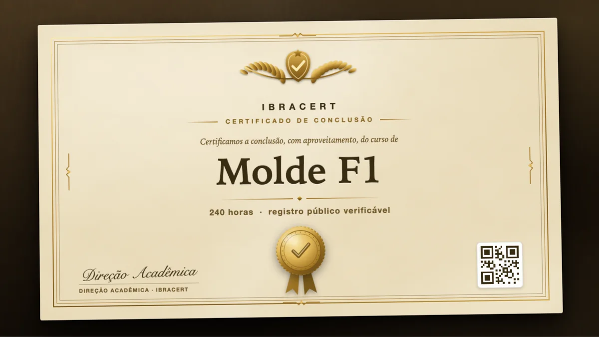 Capa do curso Molde F1
