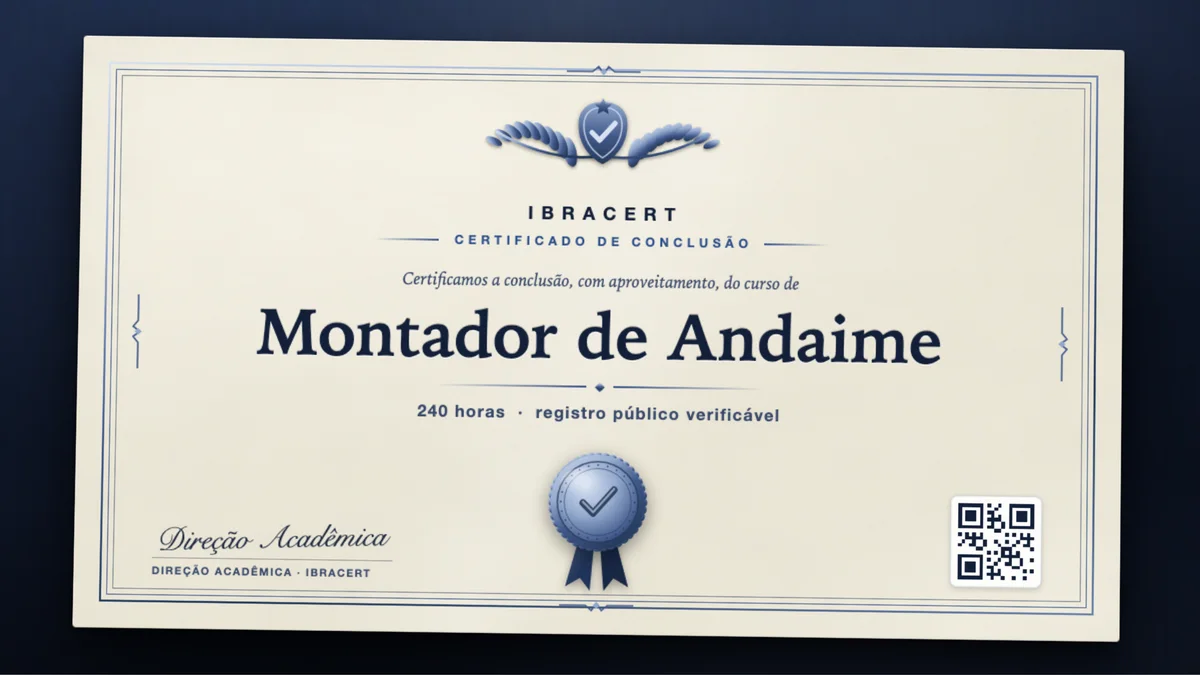 Capa do curso Montador de Andaime