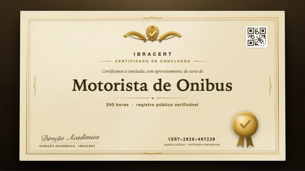 Capa do curso Motorista de Onibus