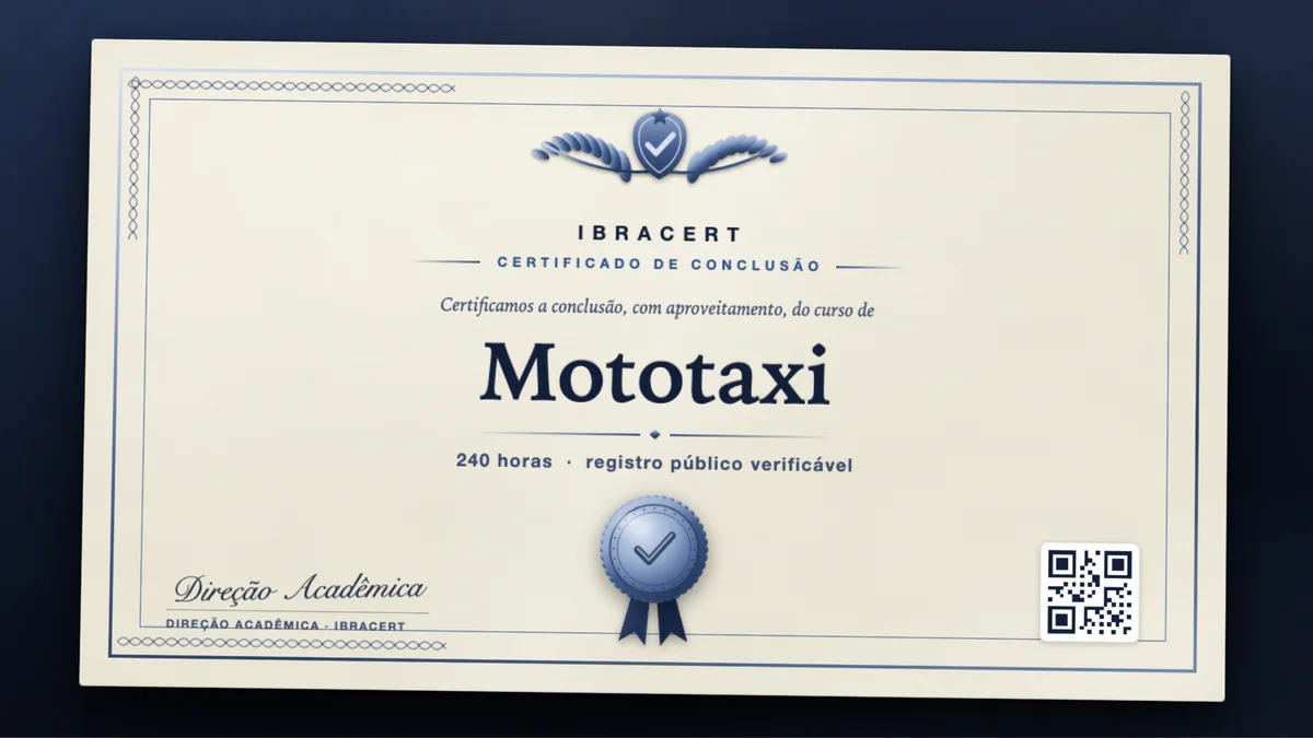 Capa do curso Mototaxi
