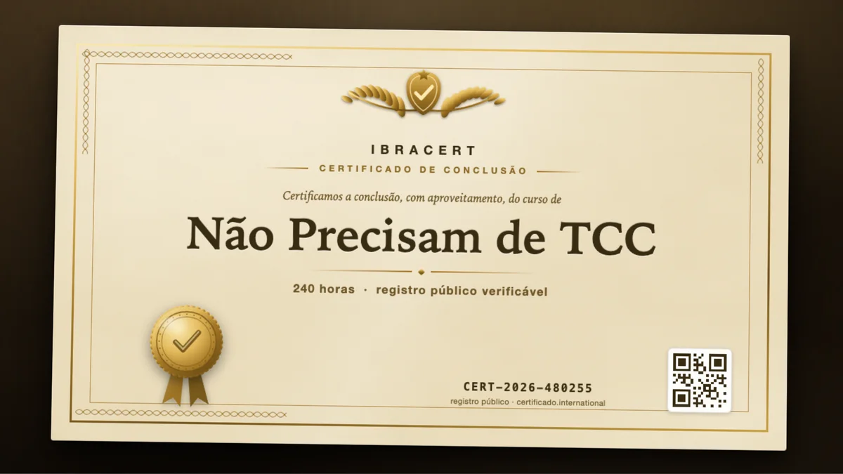 Capa do curso Não Precisam de TCC