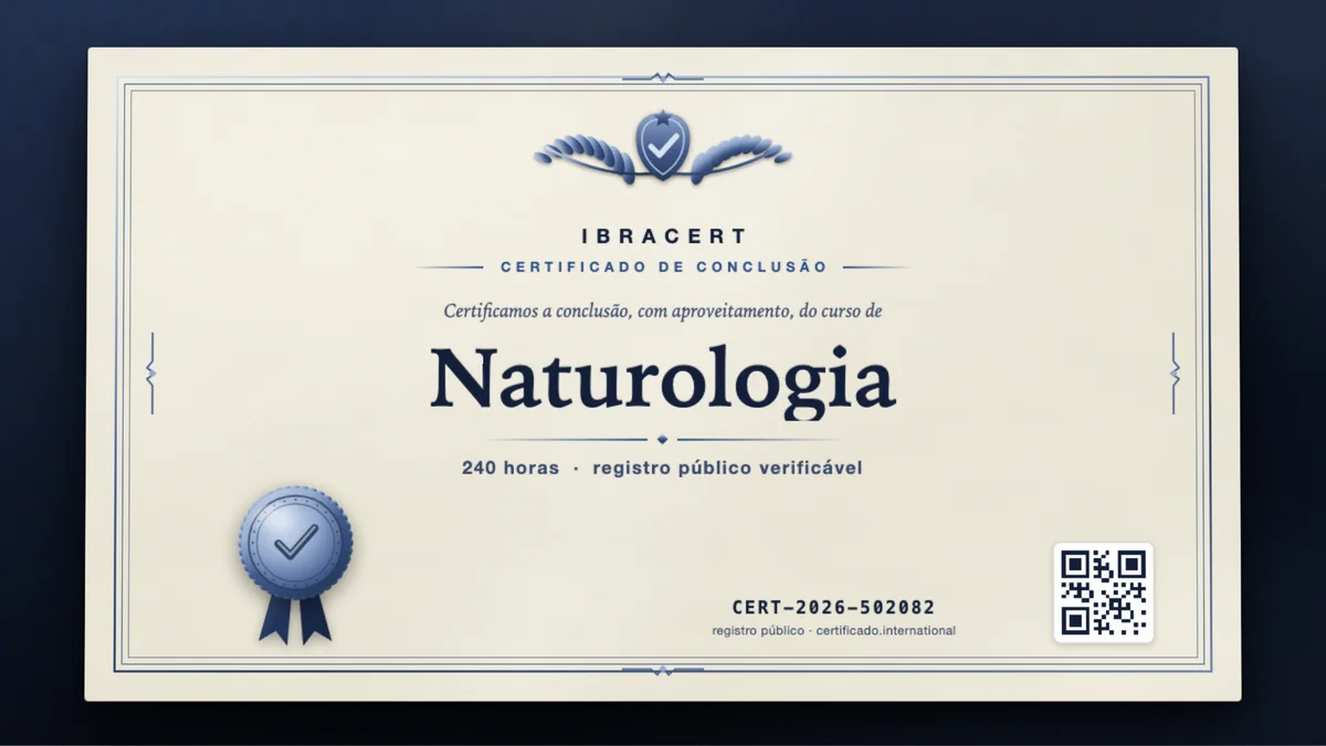 Capa do curso Naturologia