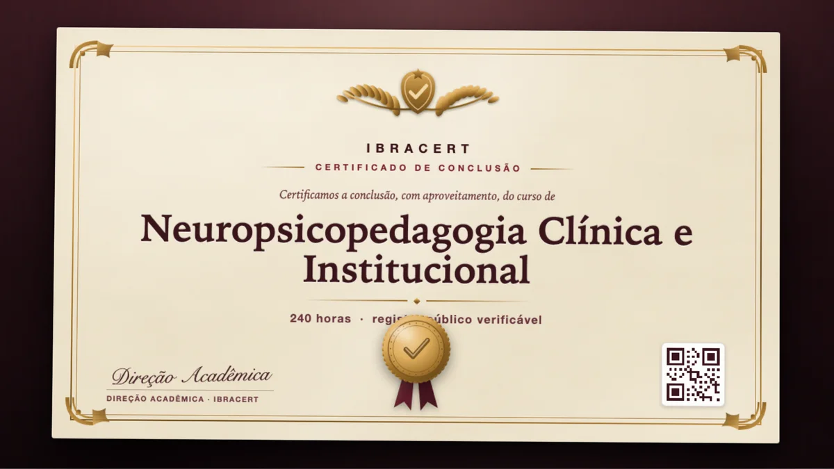 Capa do curso Neuropsicopedagogia Clínica e Institucional