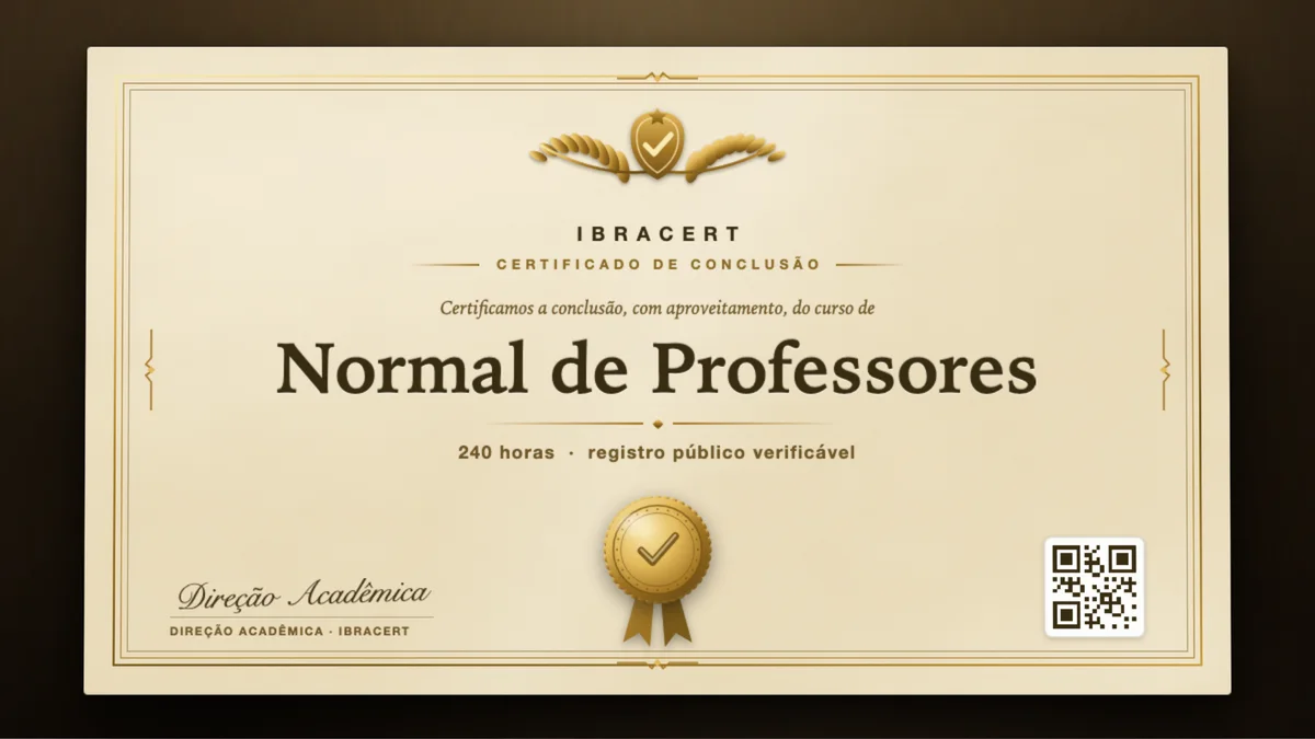 Capa do curso Normal de Professores