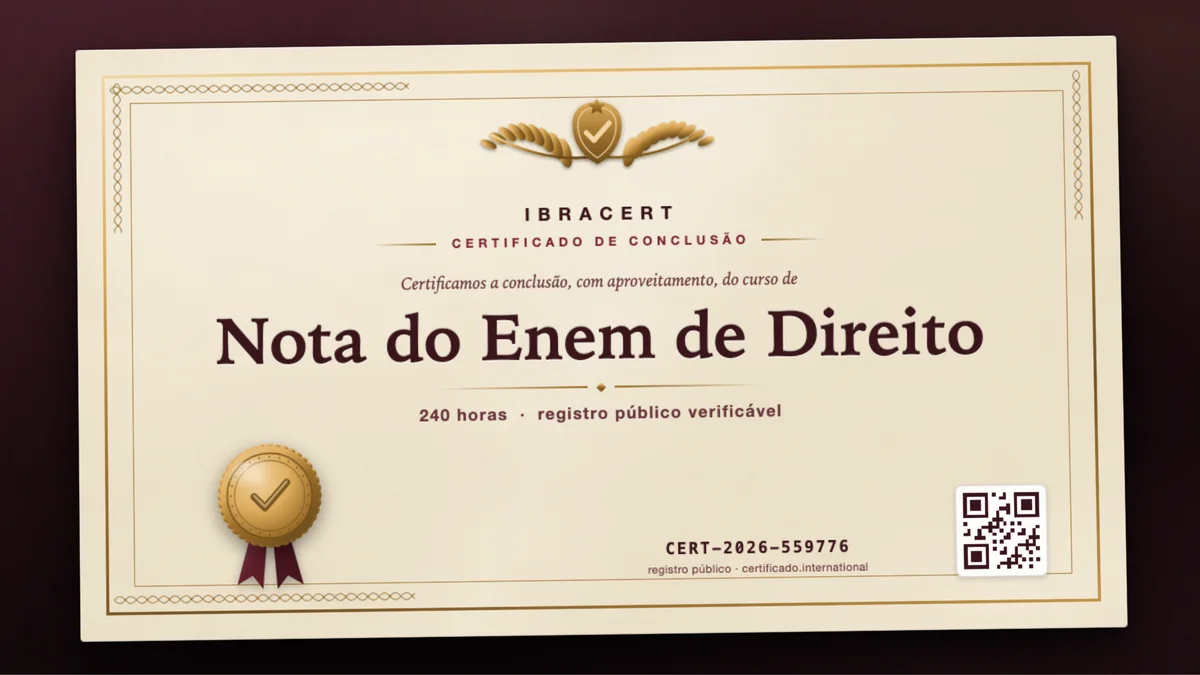 Capa do curso Nota do Enem de Direito