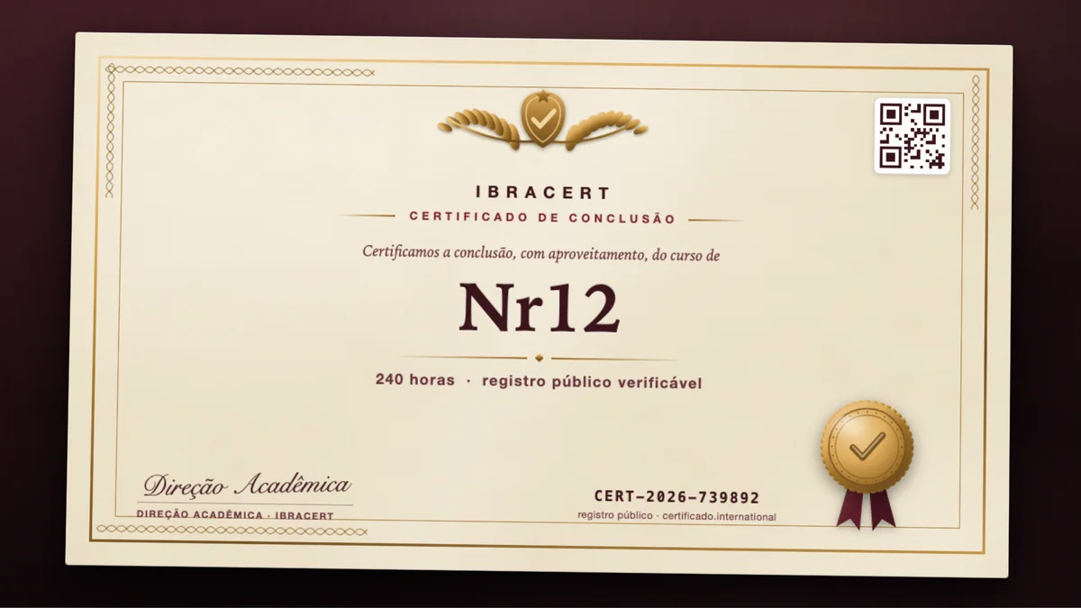 Capa do curso Nr12