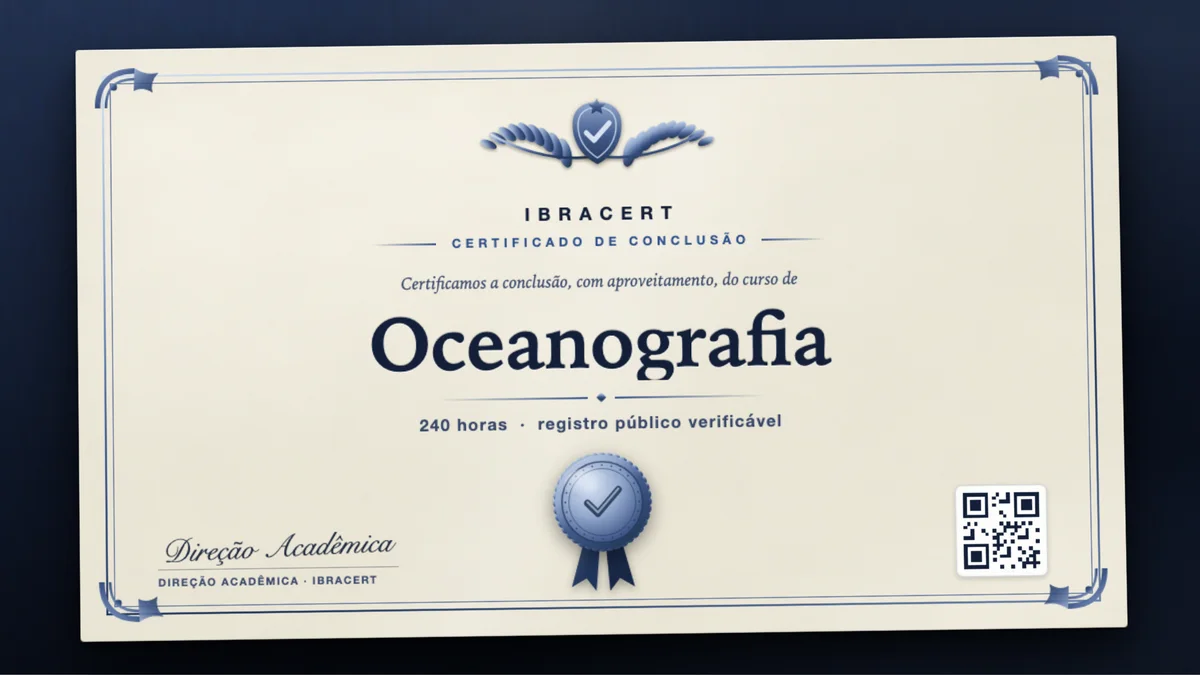 Capa do curso Oceanografia