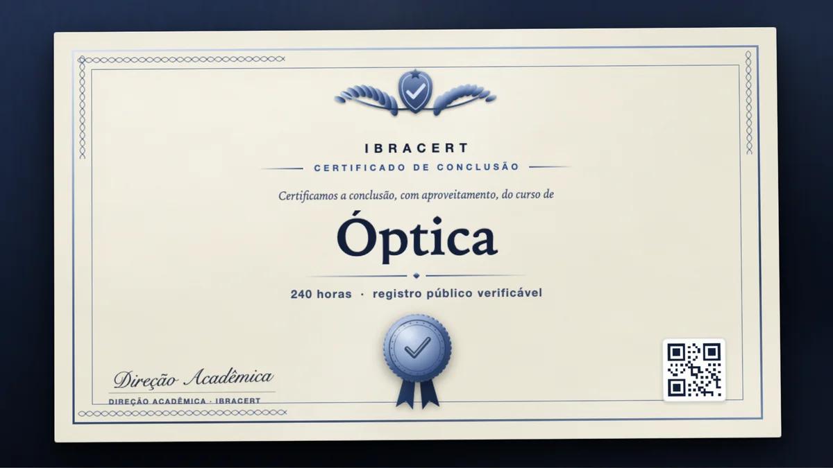 Capa do curso Óptica
