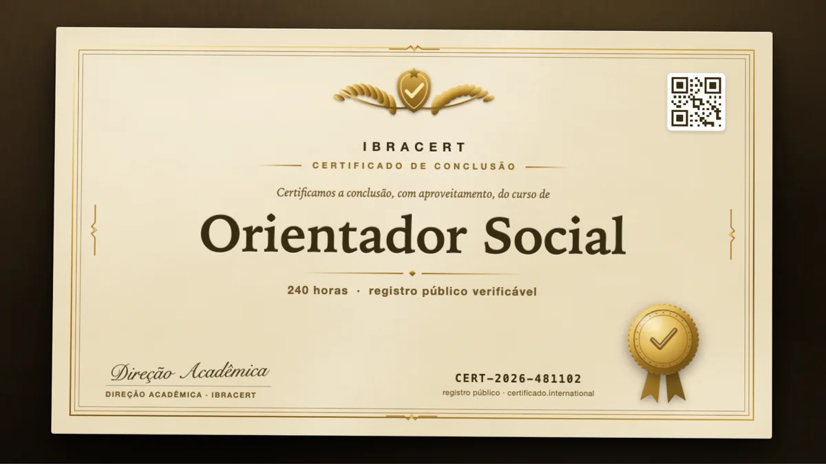 Capa do curso Orientador Social