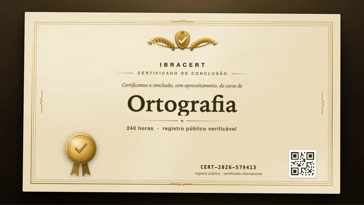 Capa do curso Ortografia