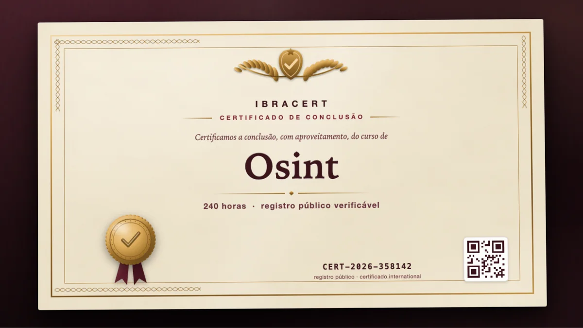 Capa do curso Osint