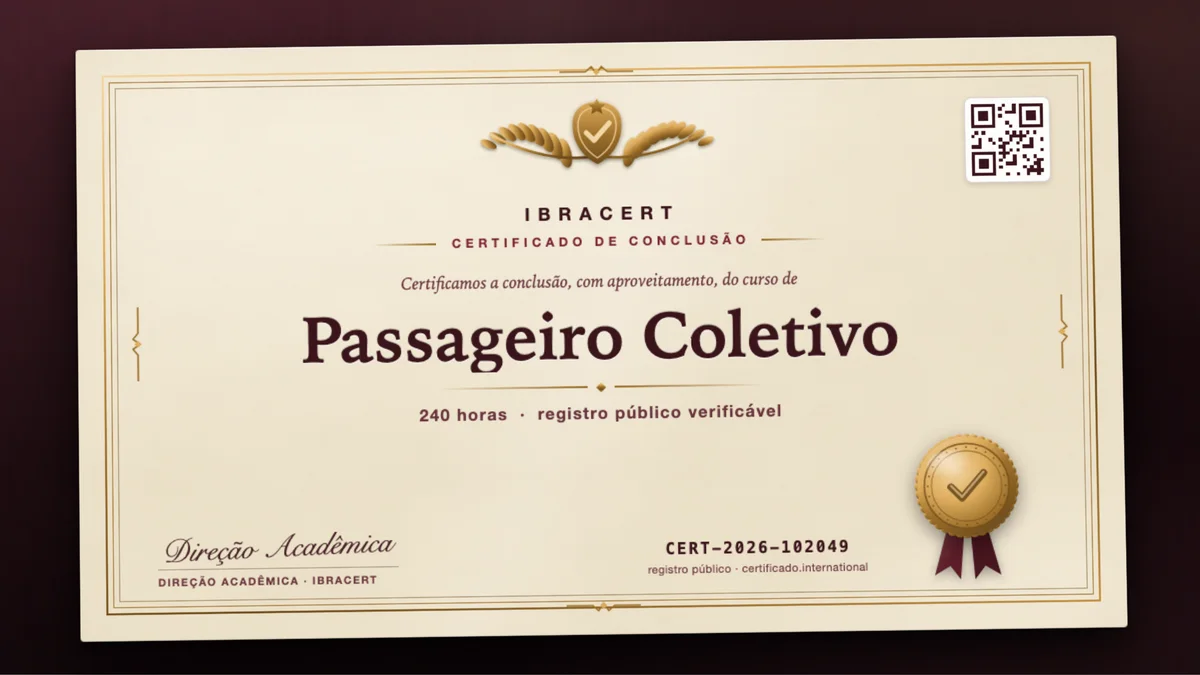 Capa do curso Passageiro Coletivo