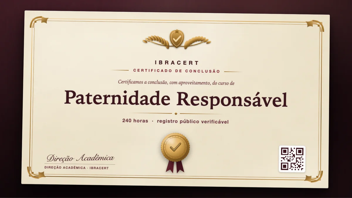 Capa do curso Paternidade Responsável