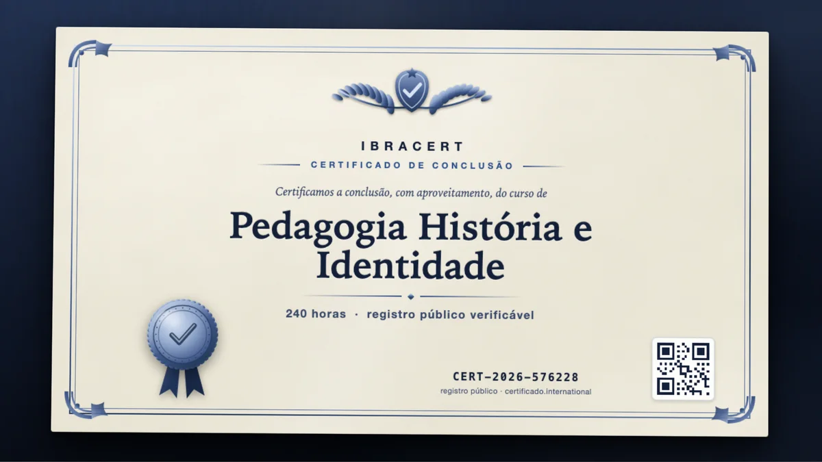 Capa do curso Pedagogia História e Identidade