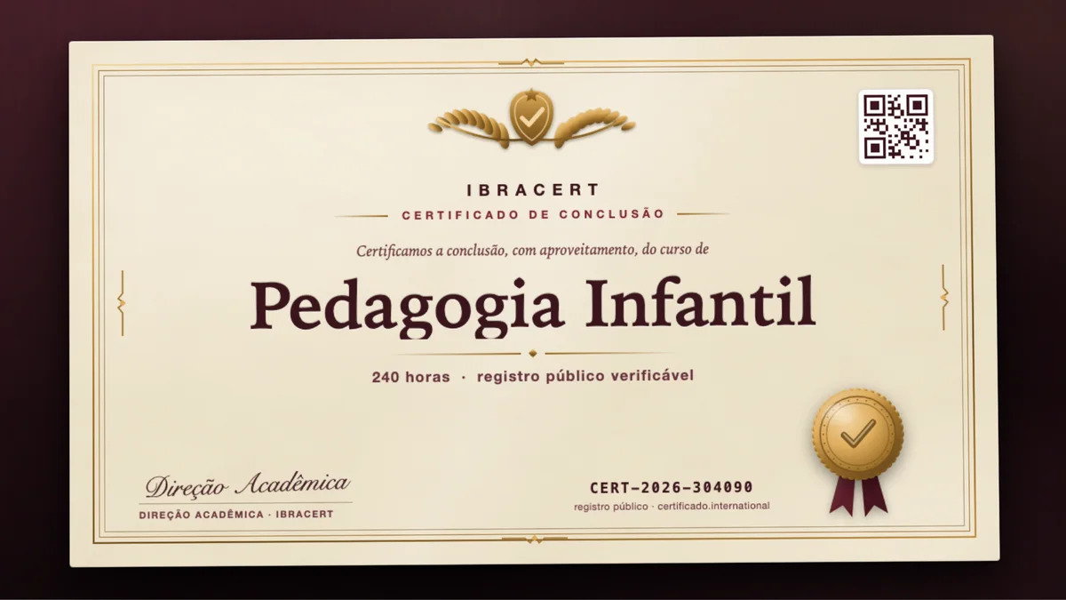 Capa do curso Pedagogia Infantil