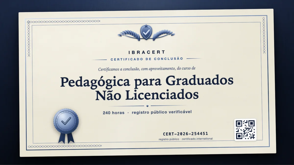 Capa do curso Pedagógica para Graduados Não Licenciados