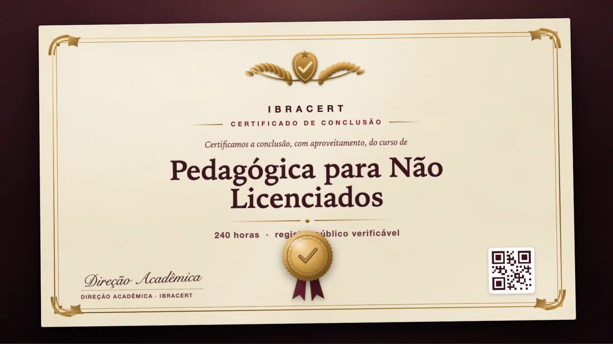 Capa do curso Pedagógica para Não Licenciados