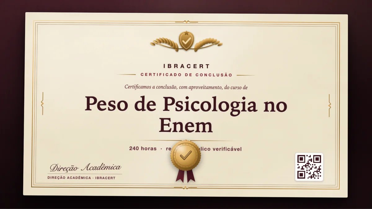 Capa do curso Peso de Psicologia no Enem