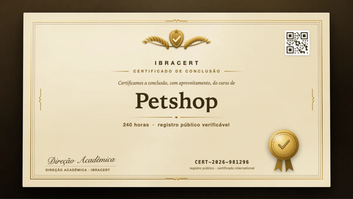 Capa do curso Pet Shop